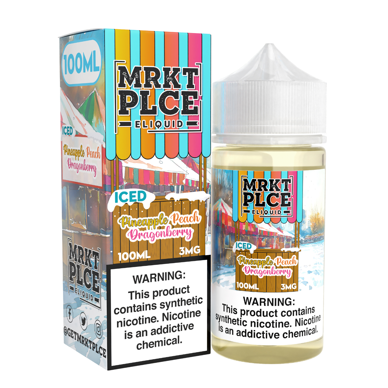 MRKTPLCE Iced Pineapple Peach Dragonberry 100ml E-Juice