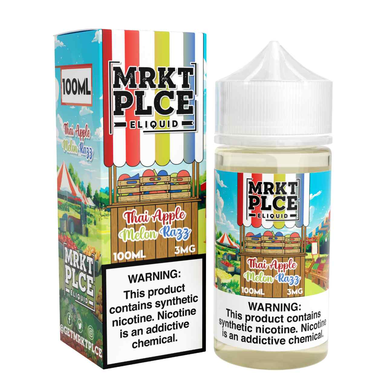 MRKTPLCE Thai Apple Melon Razz 100ml E-Juice MRKTPLCE Thai Apple Melon Razz 100ml E-Juice
