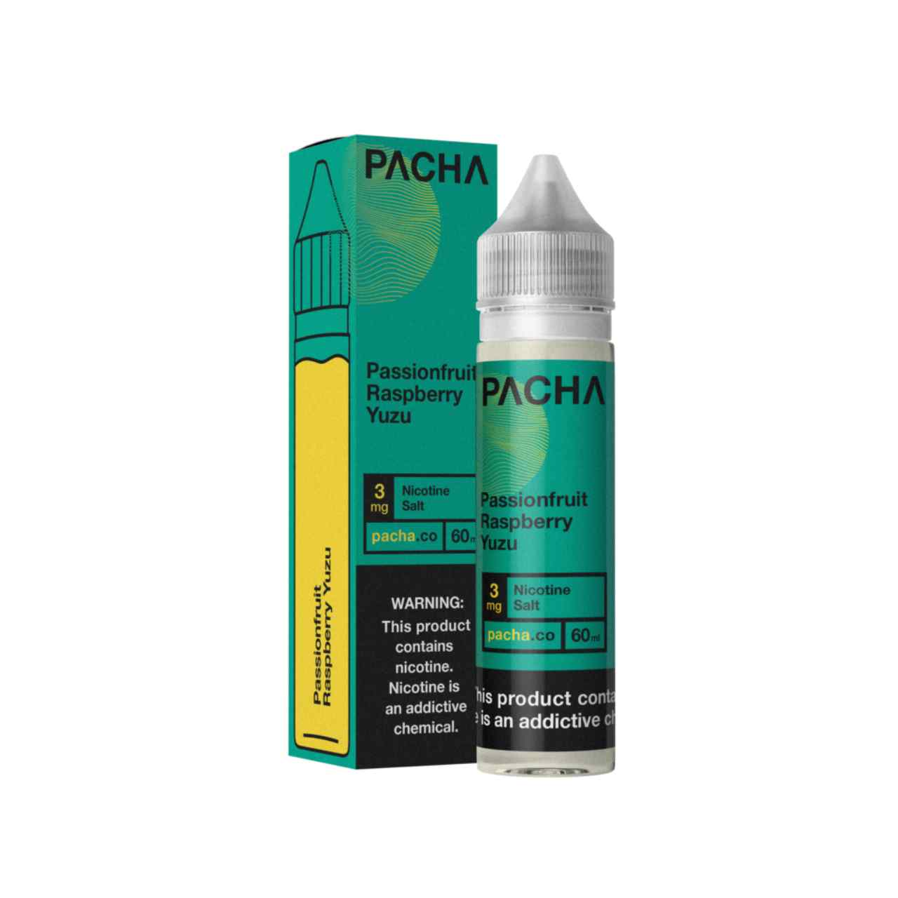 Pacha Passion Fruit Rasberry Yuzu Synthetic Nicotine 60ml E-Juice Pacha Passion Fruit Rasberry Yuzu Synthetic Nicotine 60ml E-Juice