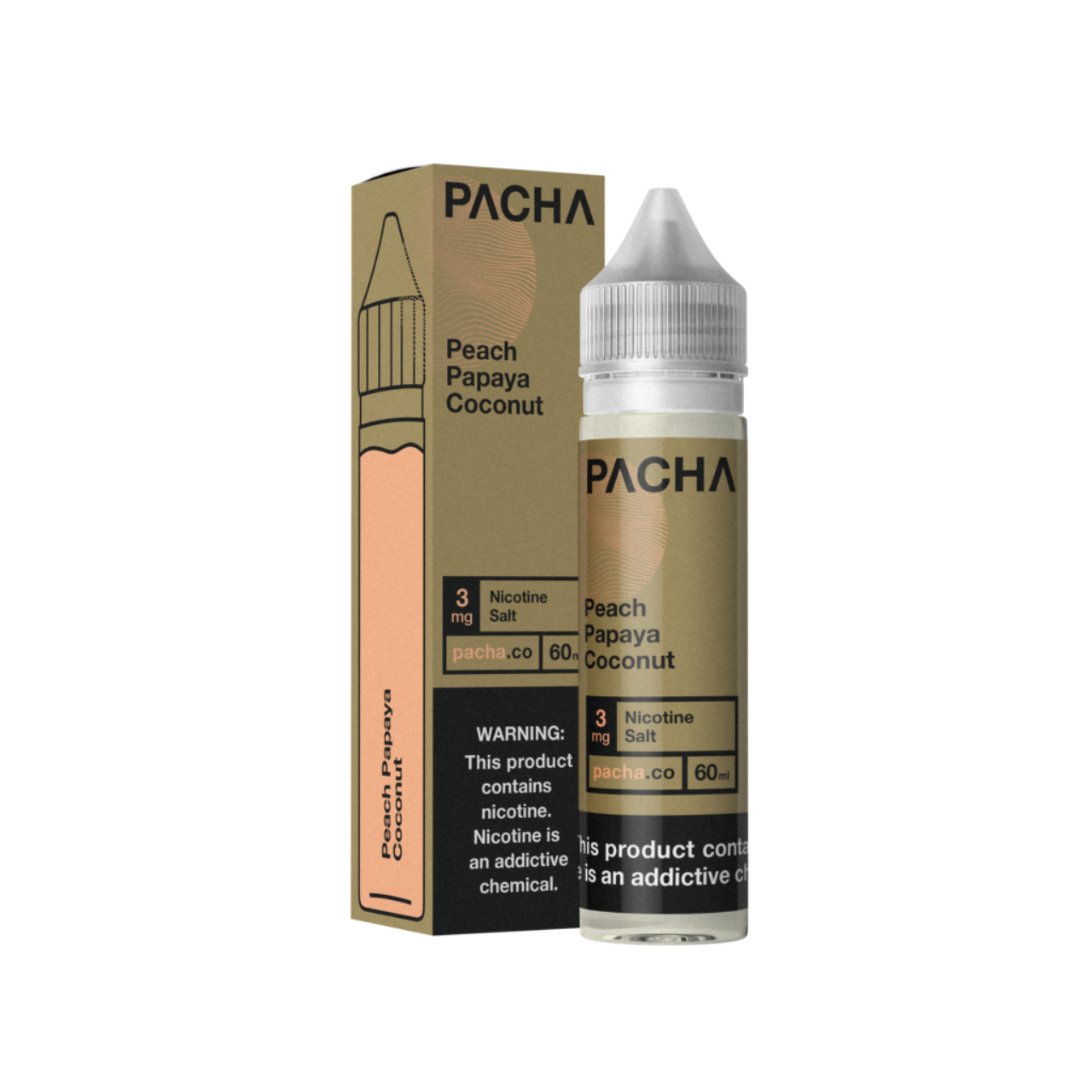 Pacha Peach Papaya Coconut Cream Synthetic Nicotine 60ml E-Juice Pacha Peach Papaya Coconut Cream Synthetic Nicotine 60ml E-Juice