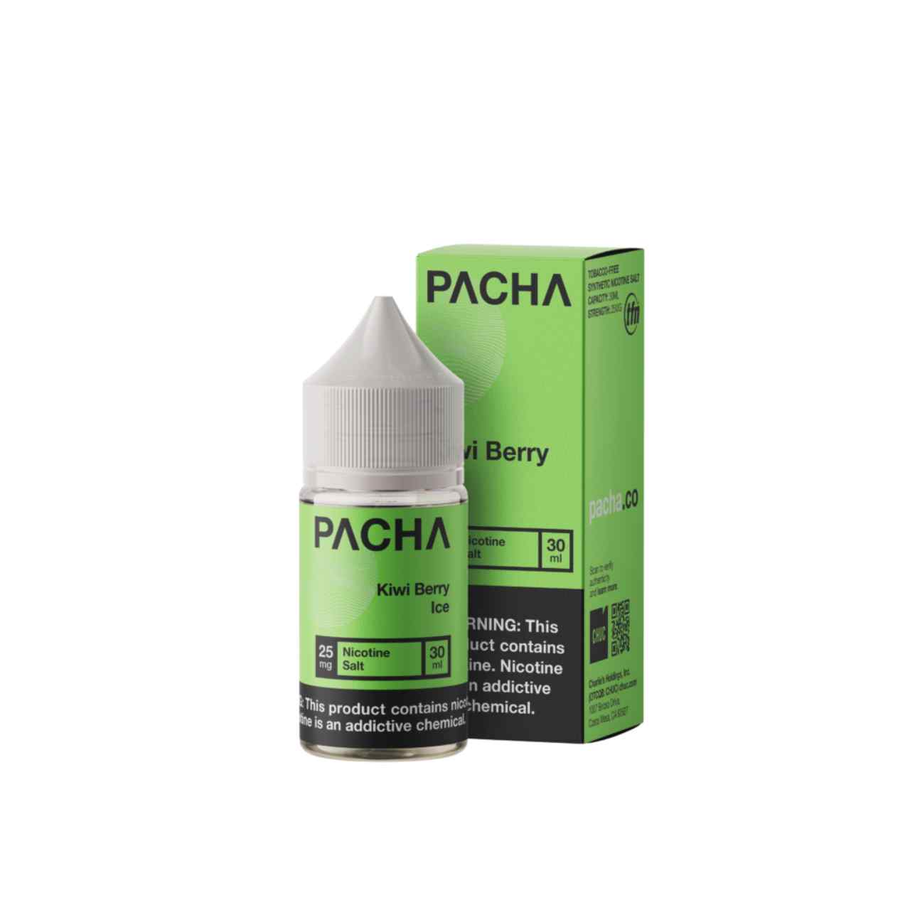 Pacha Salts Kiwi Berry Ice Synthetic Nicotine E-Juice 30ml Pacha Salts Kiwi Berry Ice Synthetic Nicotine E-Juice 30ml