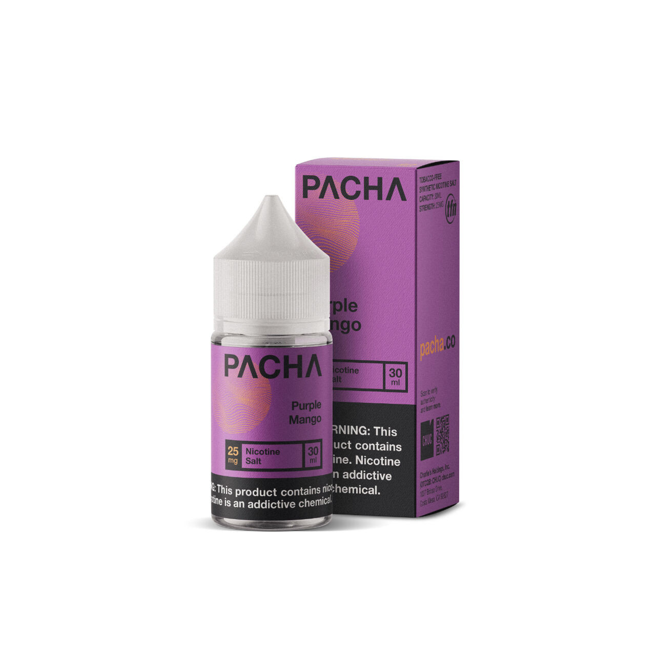 Pacha Salts Purple Mango Synthetic Nicotine E-Juice 30ml Pacha Salts Purple Mango Synthetic Nicotine E-Juice 30ml