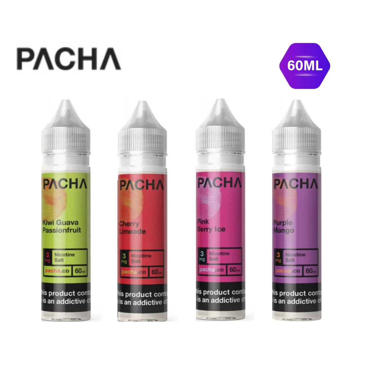 Pacha Synthetic Nicotine E-Juice Collection 60ml Pacha Synthetic Nicotine E-Juice Collection 60ml