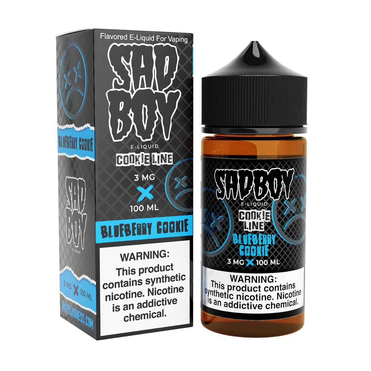 SadBoy CookieLine Blueberry Cookie Synthetic Nicotine 100ml E-Juice SadBoy CookieLine Blueberry Cookie Synthetic Nicotine 100ml E-Juice