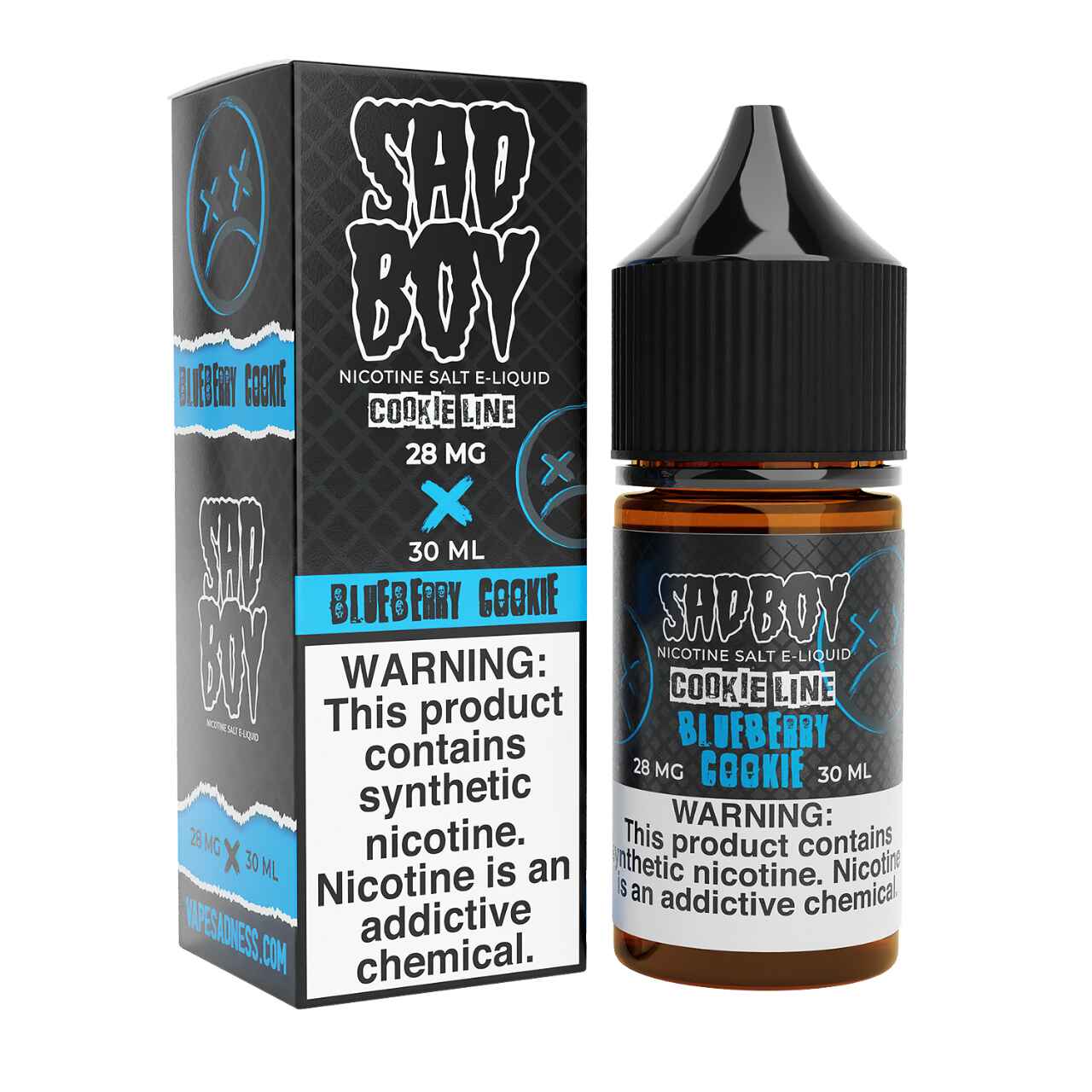SadBoy CookieLine Blueberry Cookie Synthetic Nicotine 30ml Salt E-Juice SadBoy CookieLine Blueberry Cookie Synthetic Nicotine 30ml Salt E-Juice