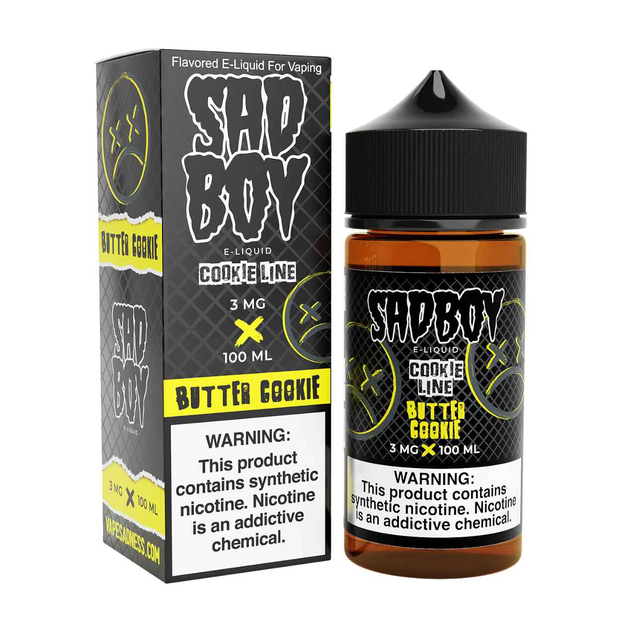 SadBoy CookieLine Butter Cookie Synthetic Nicotine 100ml E-Juice SadBoy CookieLine Butter Cookie Synthetic Nicotine 100ml E-Juice