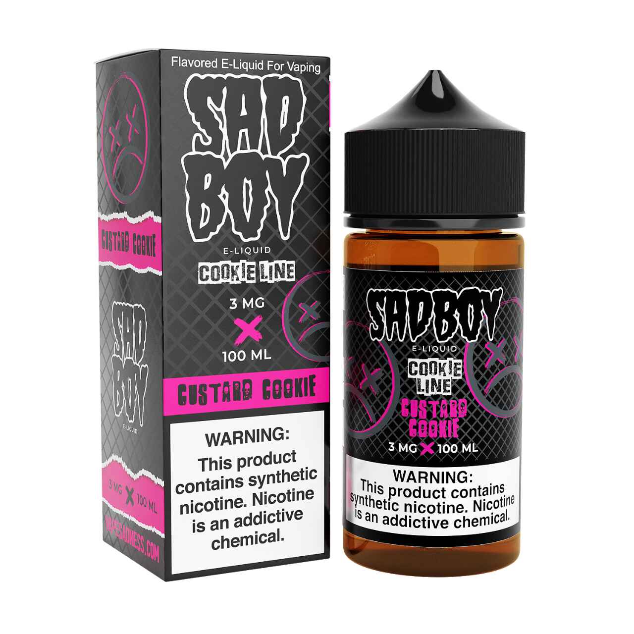 SadBoy CookieLine Custard Cookie Synthetic Nicotine 100ml E-Juice SadBoy CookieLine Custard Cookie Synthetic Nicotine 100ml E-Juice