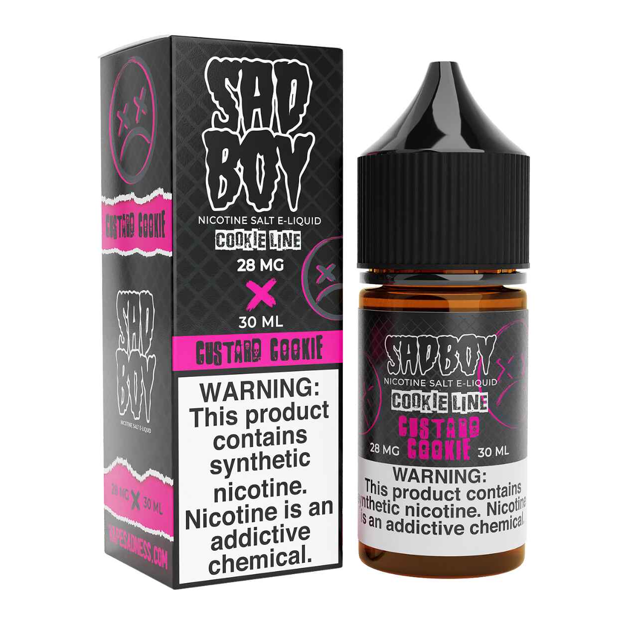 SadBoy CookieLine Custard Cookie Synthetic Nicotine 30ml Salt E-Juice SadBoy CookieLine Custard Cookie Synthetic Nicotine 30ml Salt E-Juice