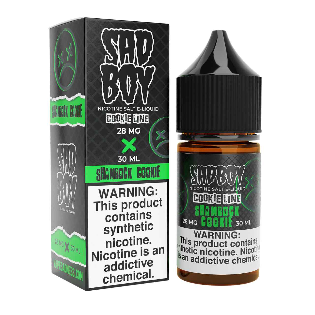 SadBoy CookieLine Shamrock Cookie Synthetic Nicotine 30ml Salt E-Juice SadBoy CookieLine Shamrock Cookie Synthetic Nicotine 30ml Salt E-Juice