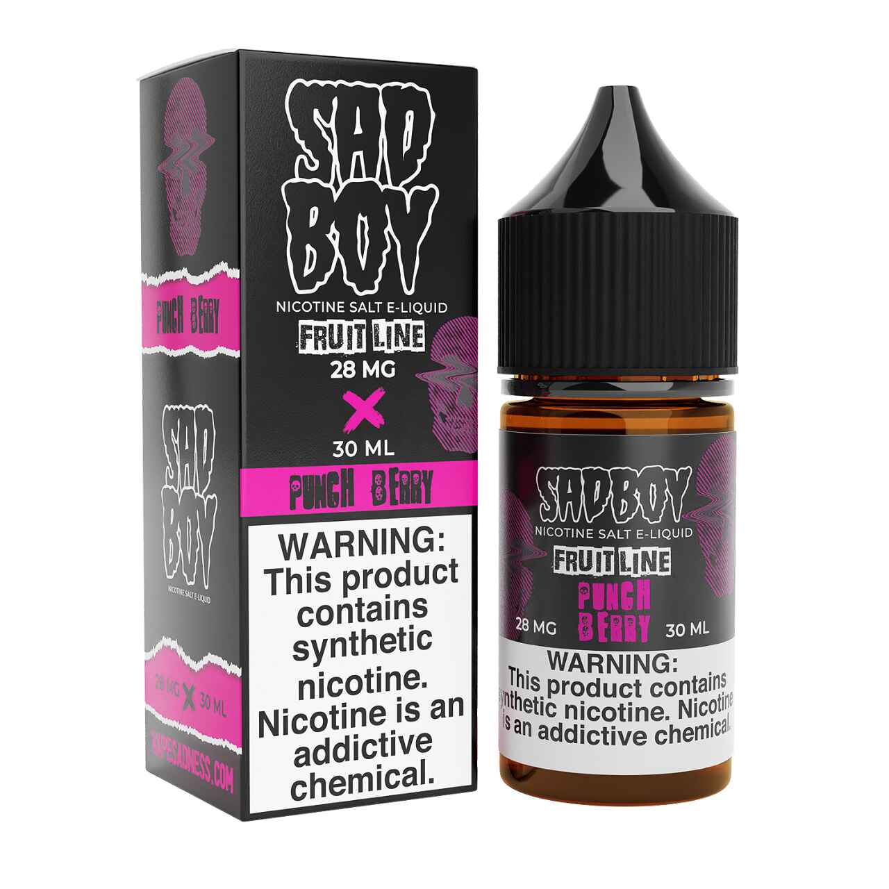 SadBoy FruitLine Punch Berry Synthetic Nicotine 30ml Salt E-Juice