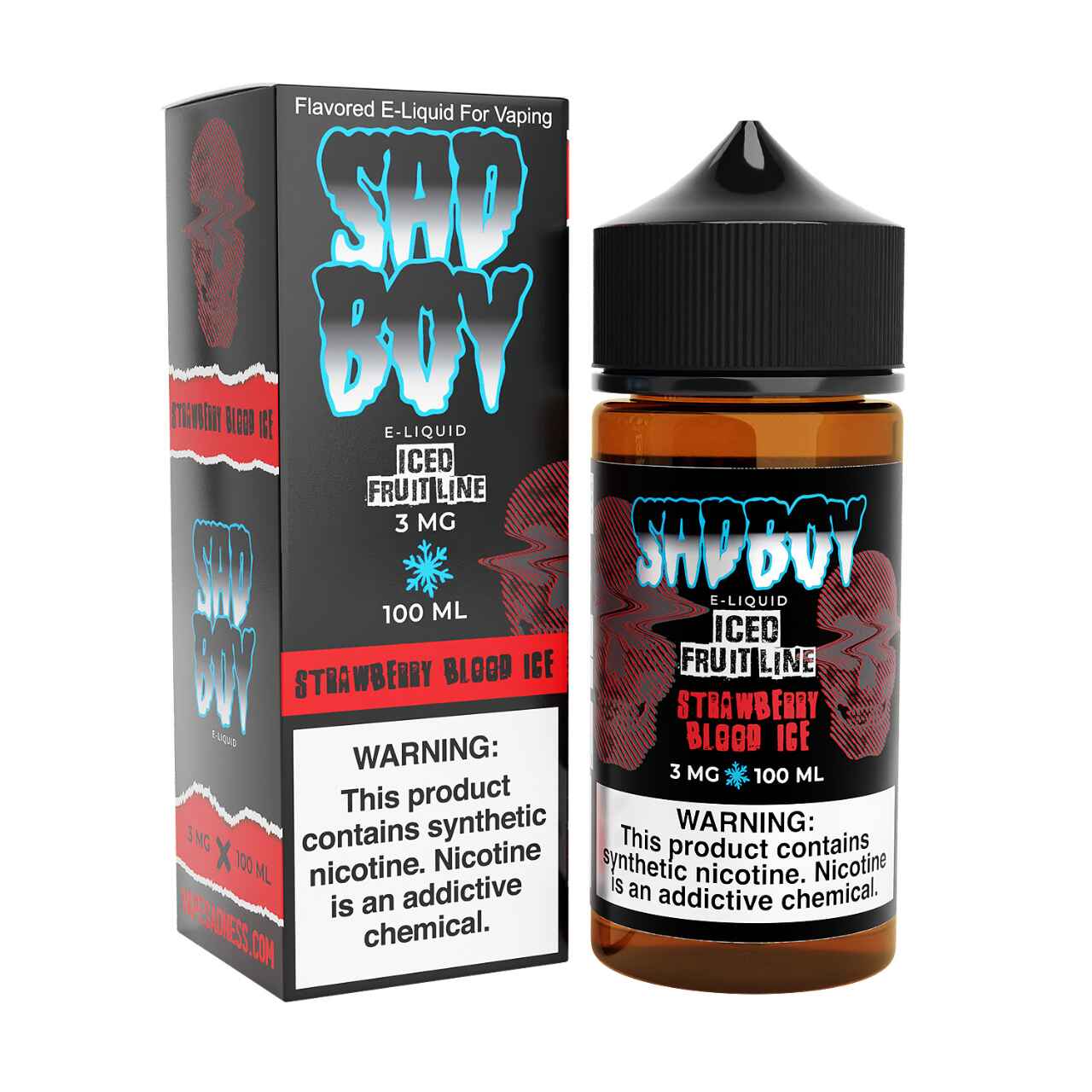 SadBoy Iced FruitLine Strawberry Blood Ice Synthetic Nicotine 100ml E-Juice SadBoy Iced FruitLine Strawberry Blood Ice Synthetic Nicotine 100ml E-Juice
