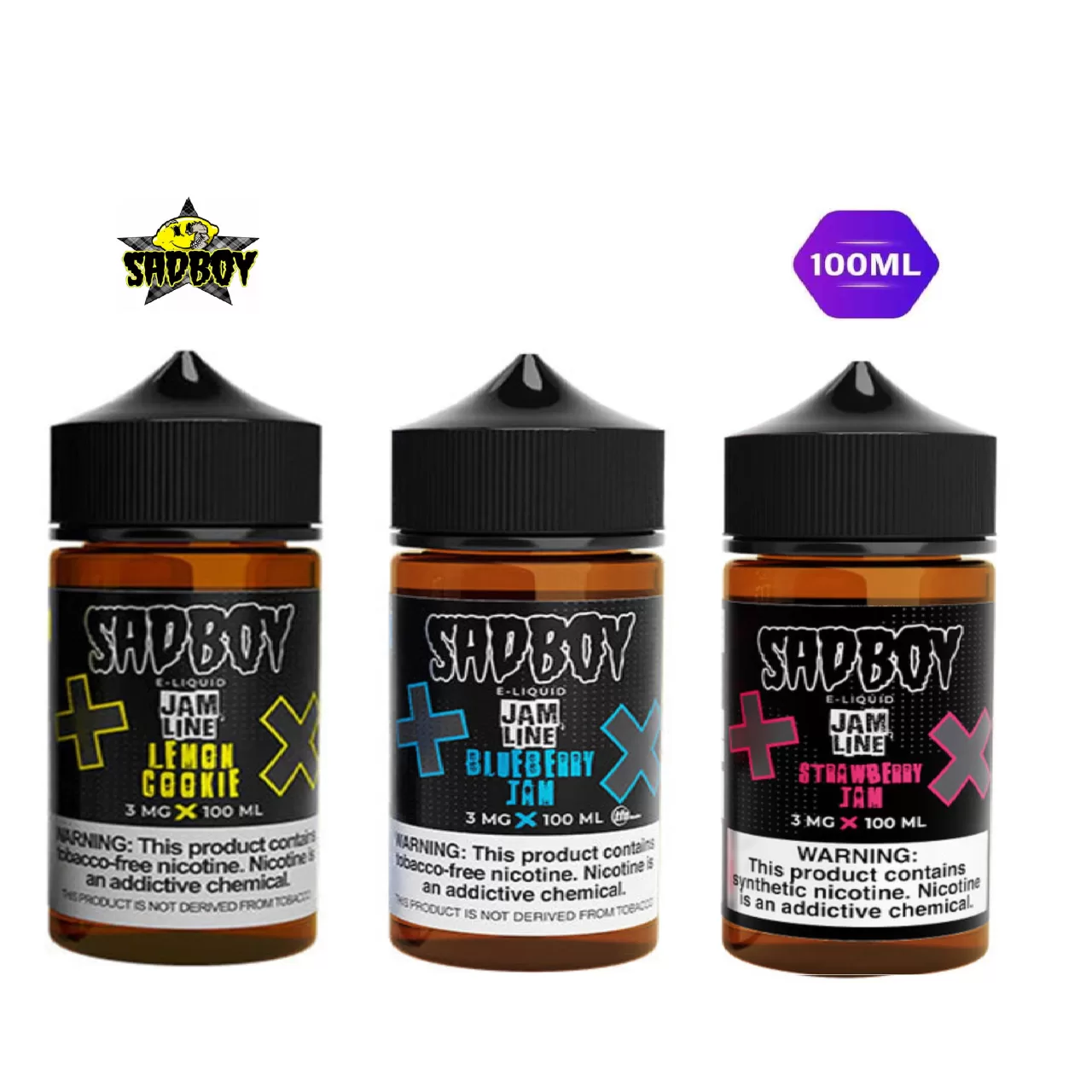 SadBoy JamLine Synthetic Nicotine 100ml E-Juice SadBoy JamLine Synthetic Nicotine 100ml E-Juice