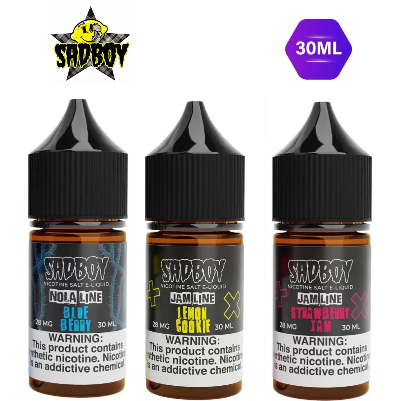 SadBoy JamLine Synthetic Nicotine Salt E-Juice (30ml)