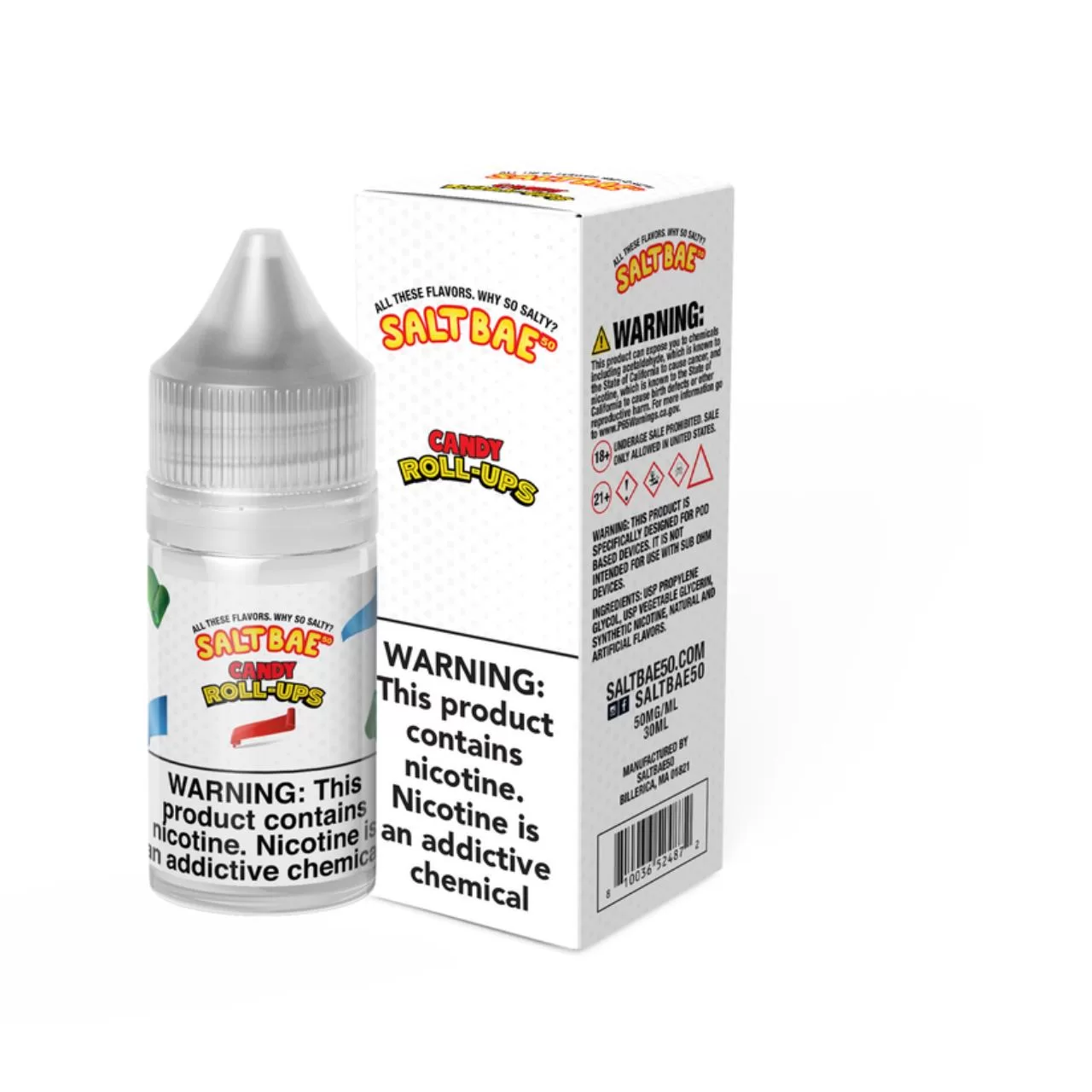 Salt Bae 50 Candy Rollups 30ml E-Juice Salt Bae 50 Candy Rollups 30ml E-Juice