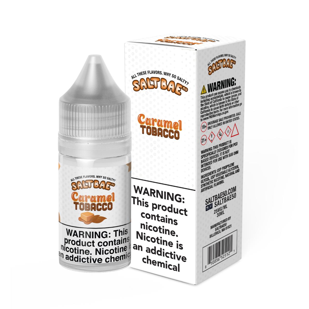 Salt Bae 50 Caramel Tobacco 30ml E-Juice Salt Bae 50 Caramel Tobacco 30ml E-Juice