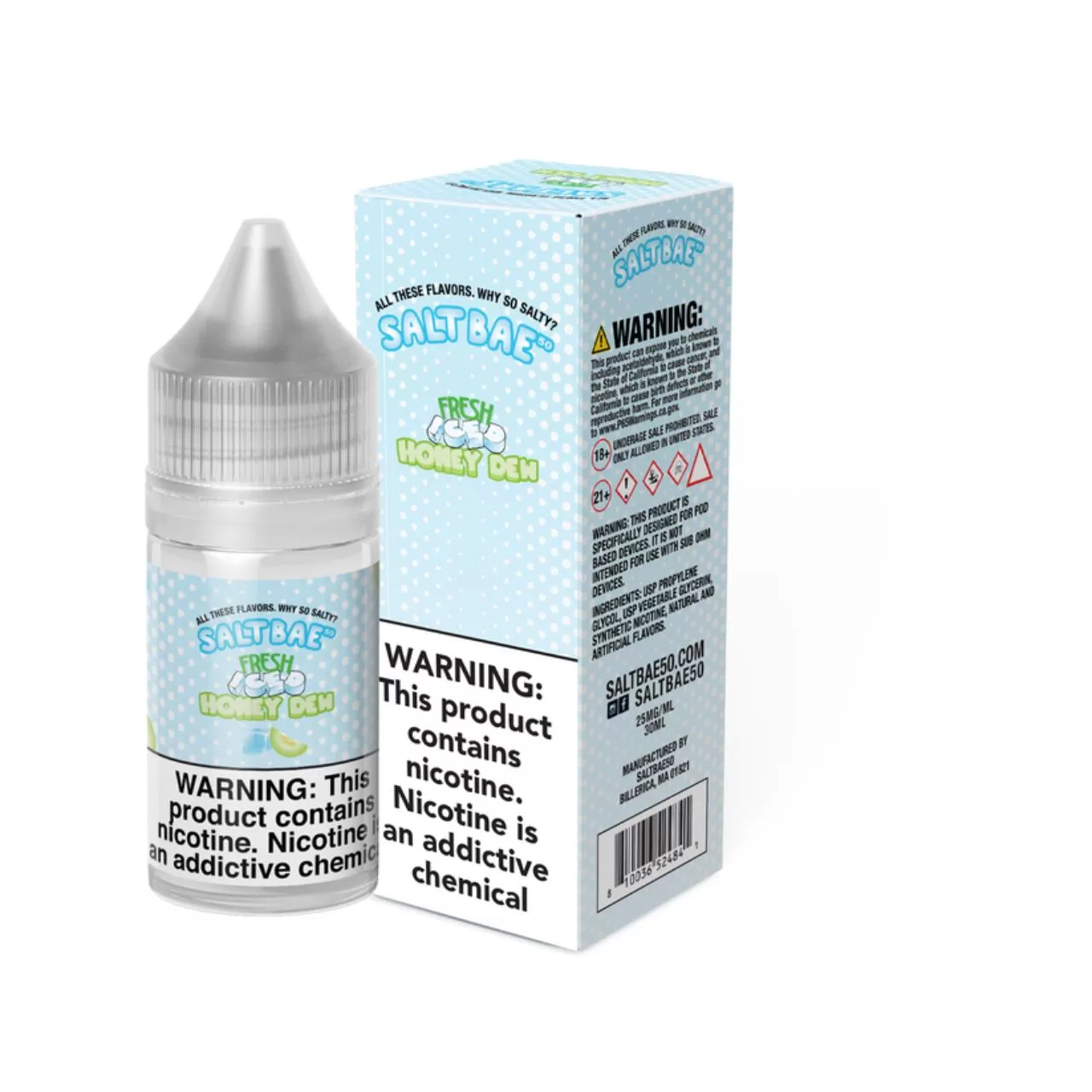 Salt Bae 50 Fresh Iced Honeydew 30ml E-Juice Salt Bae 50 Fresh Iced Honeydew 30ml E-Juice