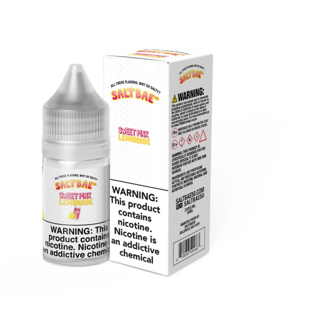 Salt Bae 50 Sweet Pink Lemonade 30ml E-Juice Salt Bae 50 Sweet Pink Lemonade 30ml E-Juice