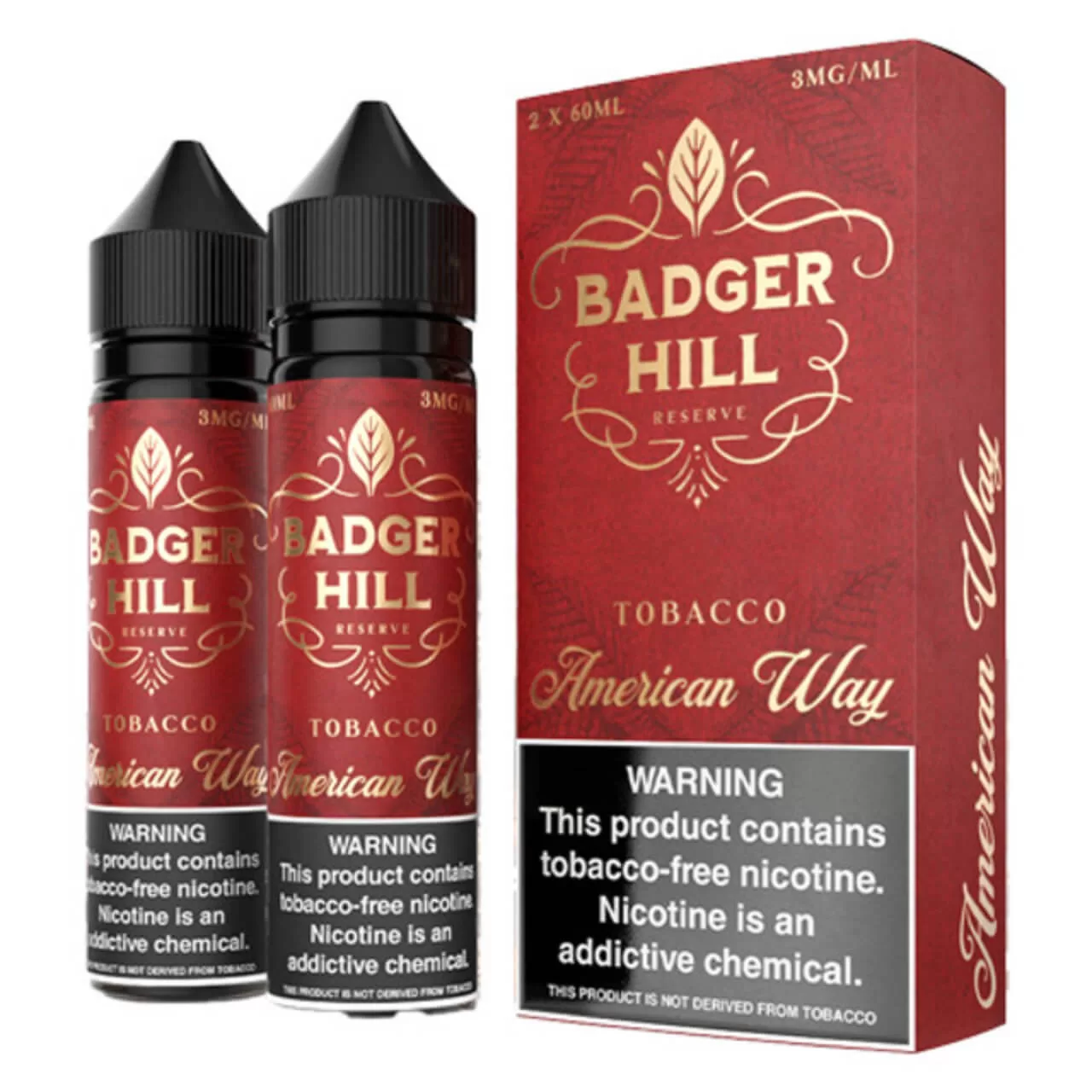 Badger Hill Reserve American Way Tobacco 120ml E-Juice Badger Hill Reserve American Way Tobacco 120ml E-Juice