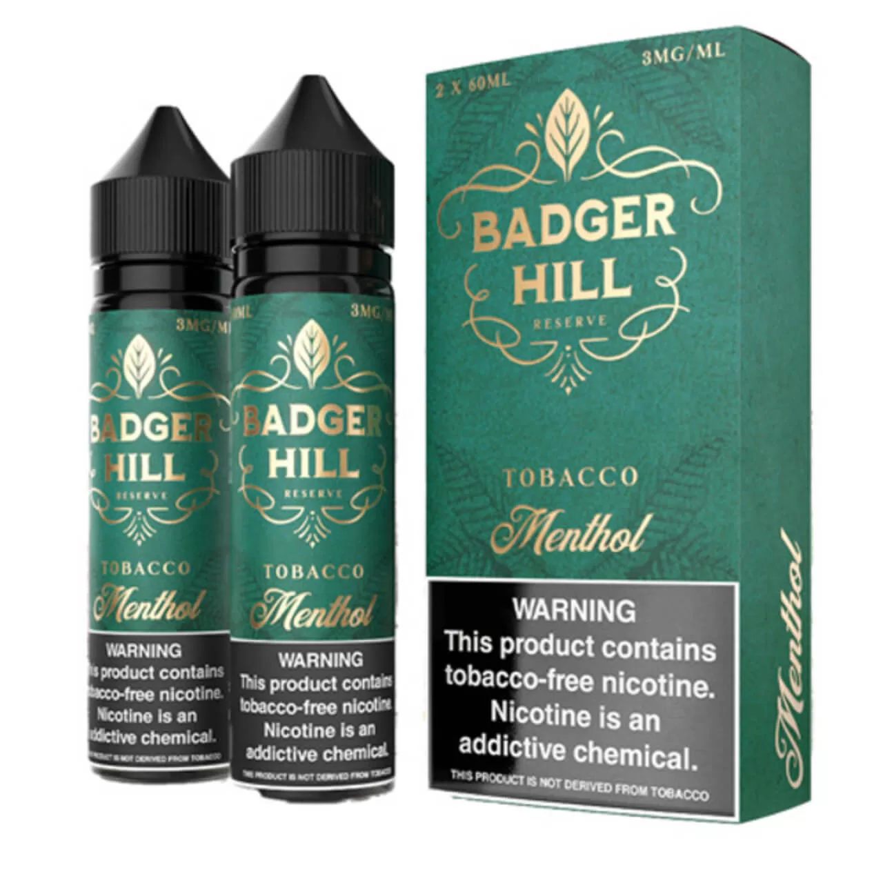 Badger Hill Reserve Menthol Tobacco 120ml E-Juice Badger Hill Reserve Menthol Tobacco 120ml E-Juice