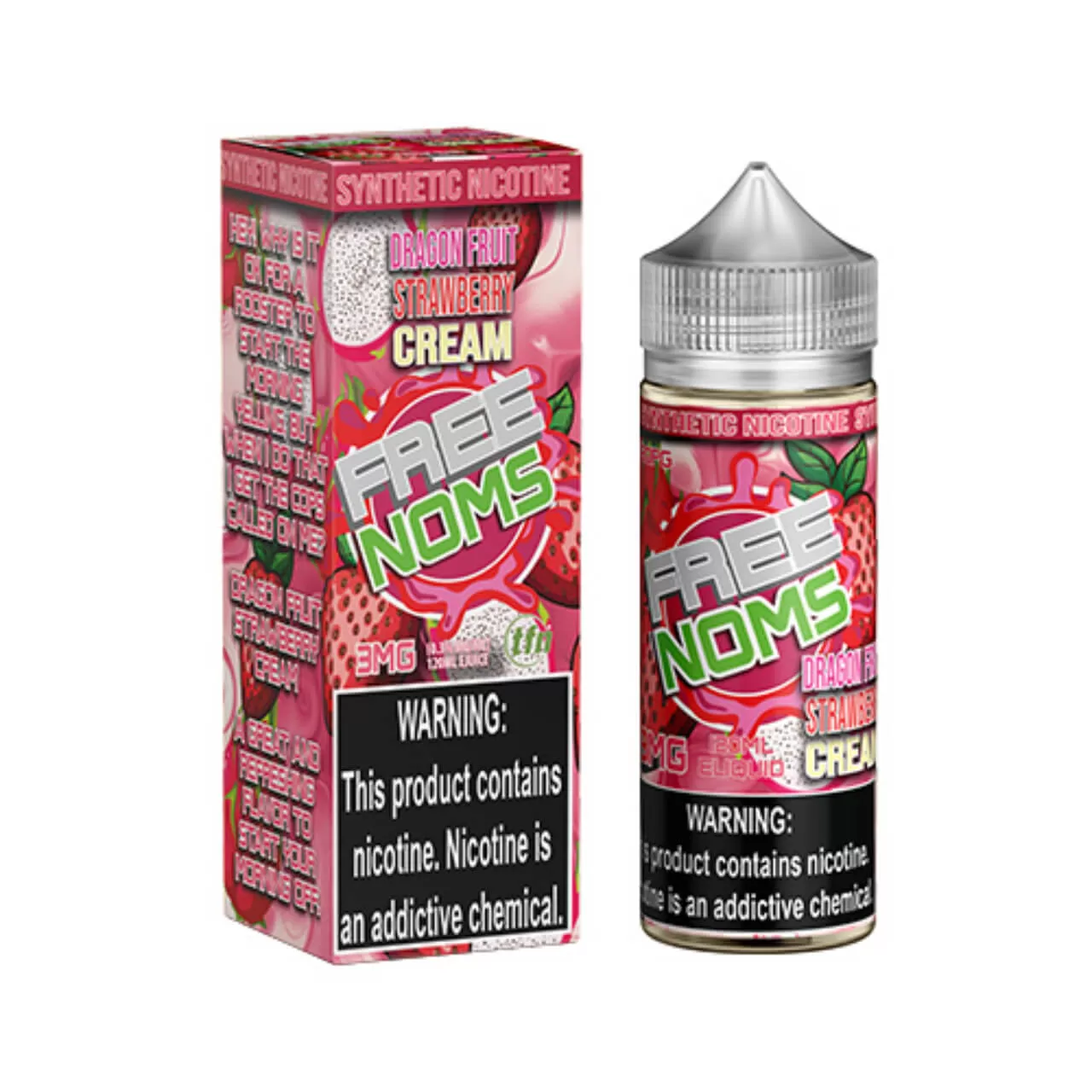 Free Noms Dragon Fruit Strawberry Cream 120ml TFN E-Juice