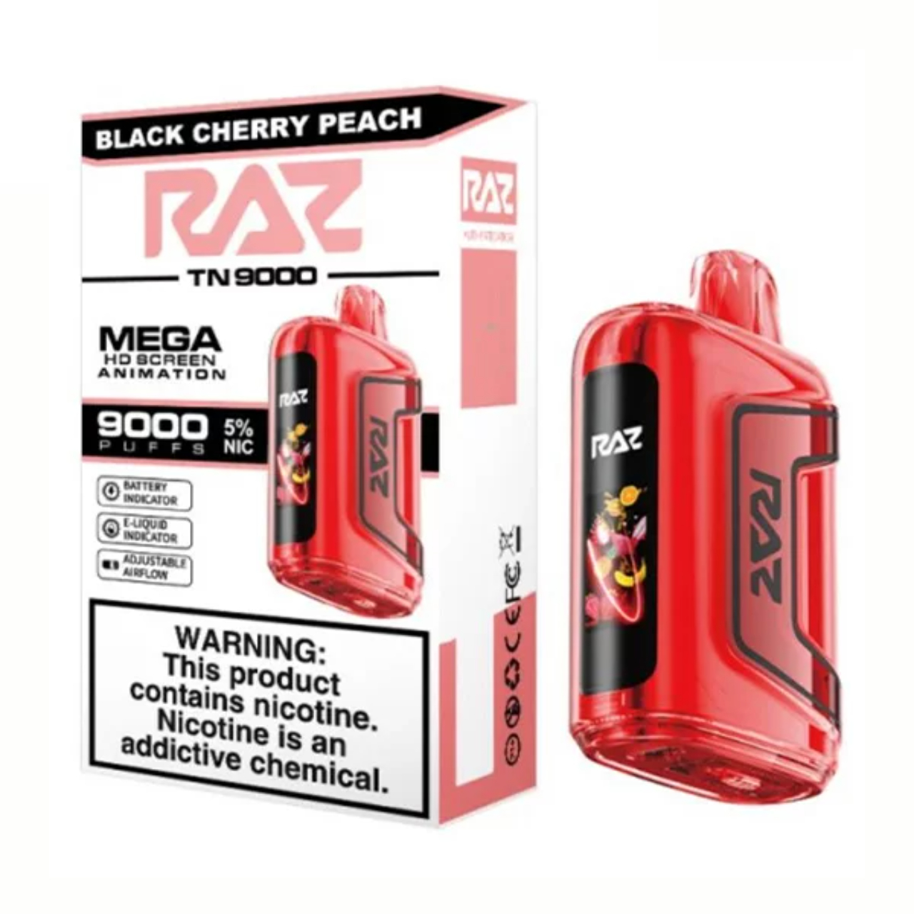 Geek Vape Raz TN9000 Disposable Black Cherry Peach