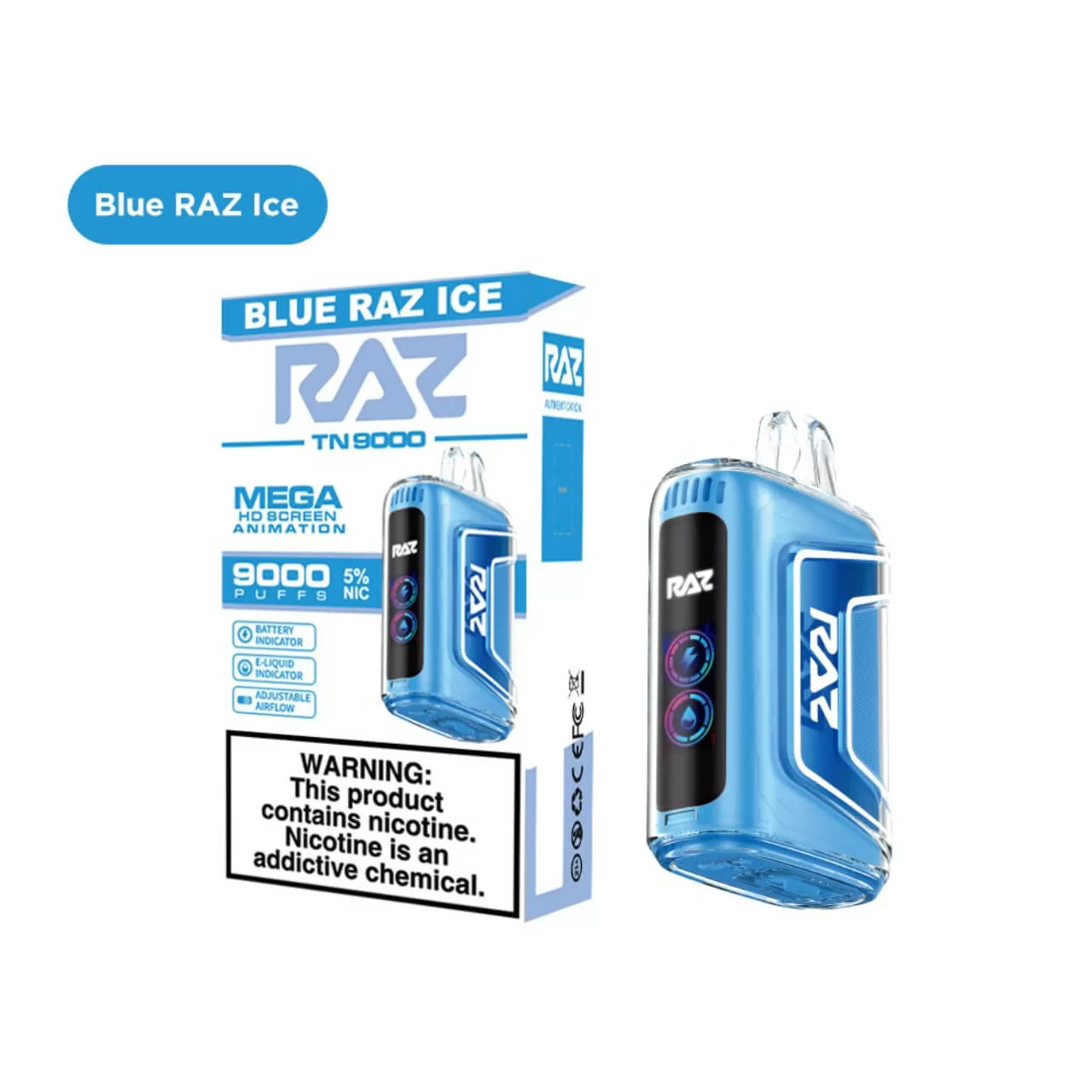 Geek Vape Raz TN9000 Disposable Blue Raz Ice