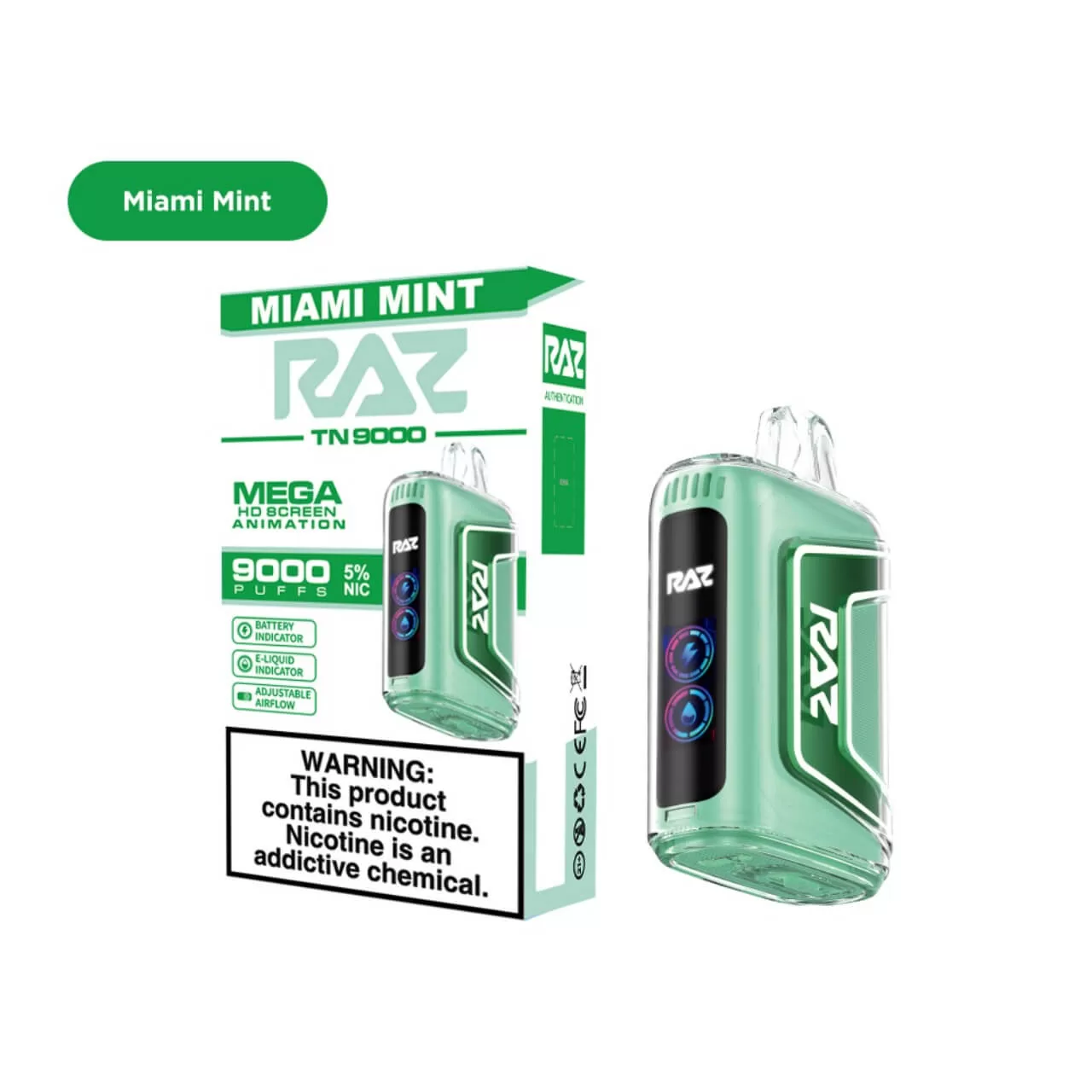 Geek Vape Raz TN9000 Disposable Miami Mint
