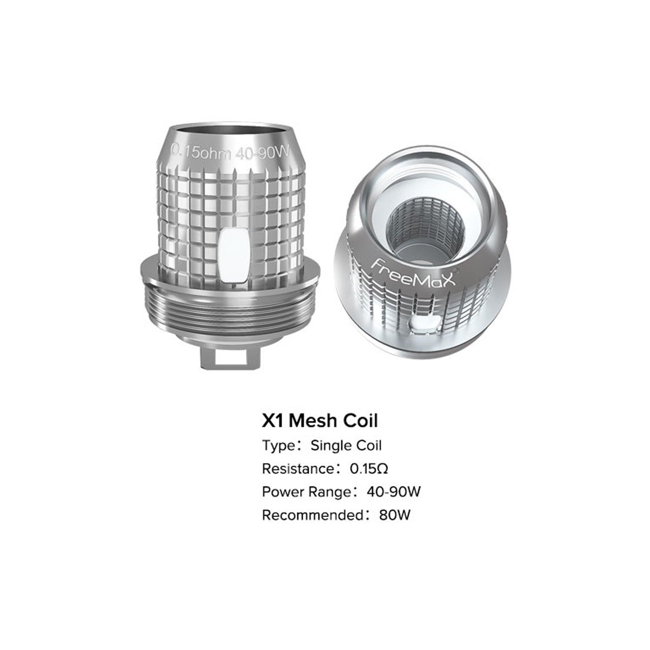 FreeMax Fireluke M TX Replacement Coils (Pack of 5)-X1 Mesh 0.15 OHMS FreeMax Fireluke M TX Replacement Coils (Pack of 5)-X1 Mesh 0.15 OHMS