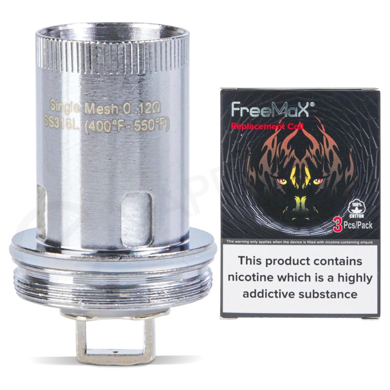 FreeMax Mesh Pro Replacement Coil 3PK-0.12 OHM Single Mesh FreeMax Mesh Pro Replacement Coil 3PK-0.12 OHM Single Mesh