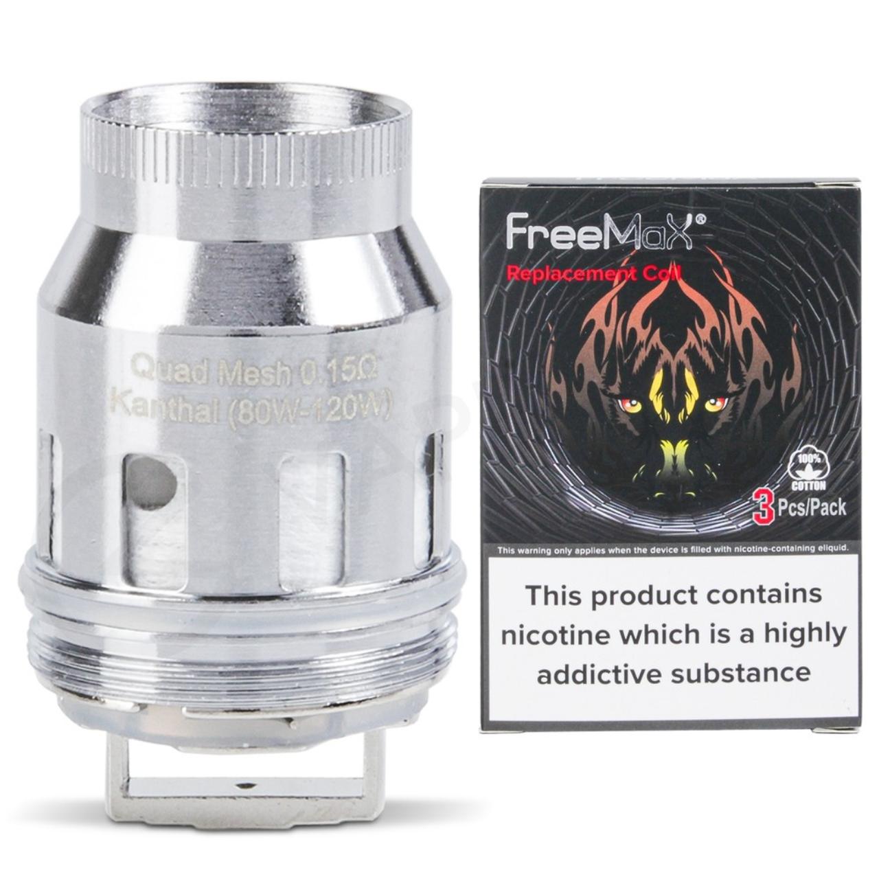 FreeMax Mesh Pro Replacement Coil 3PK-0.15 OHM Quad Mesh FreeMax Mesh Pro Replacement Coil 3PK-0.15 OHM Quad Mesh