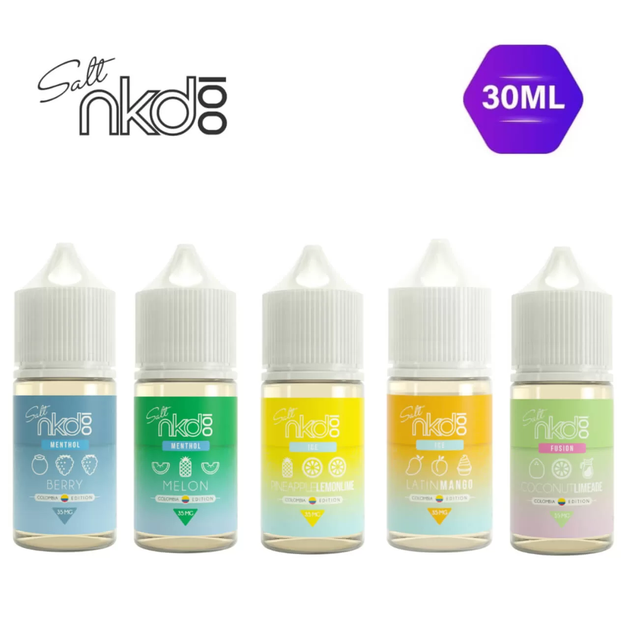 Naked 100 Colombia Edition Salt 30ml E-Juice Collection