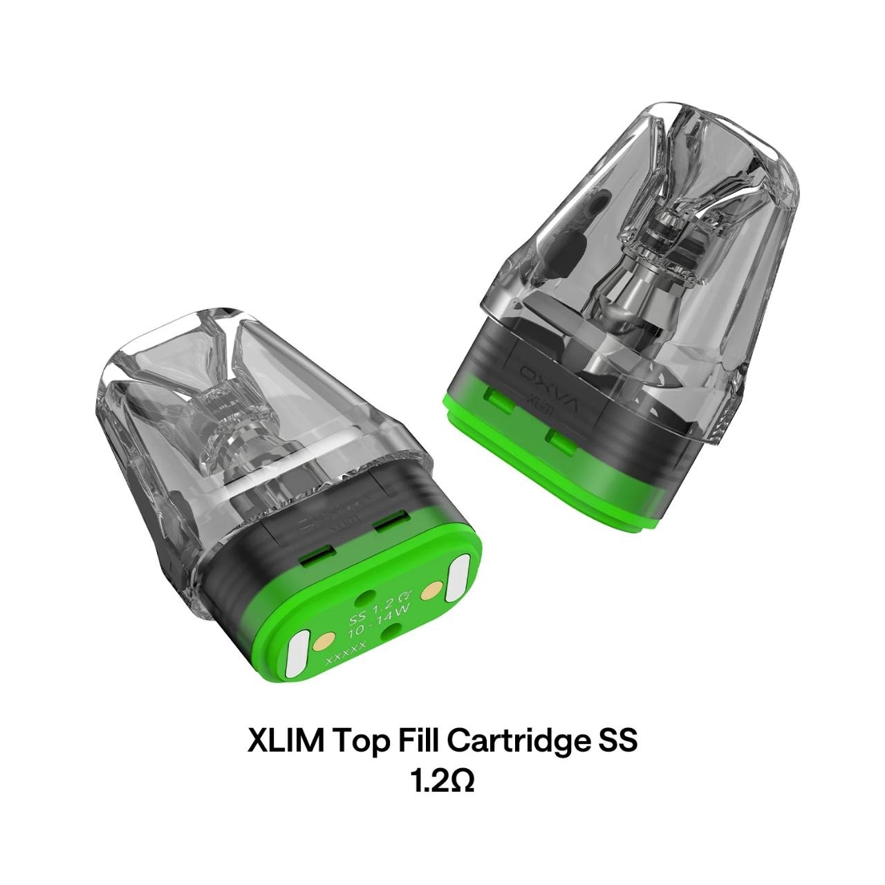 OXVA Xlim Top Fill Replacement Pod Cartridge - 3PK 1.2 OHMS - Stainless Steel