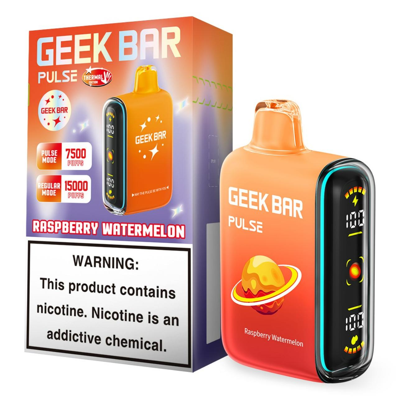 Geek Vape Pulse 15,000 Puff Disposable Raspberry Watermelon - Thermal Edition Geek Vape Pulse 15,000 Puff Disposable Raspberry Watermelon - Thermal Edition