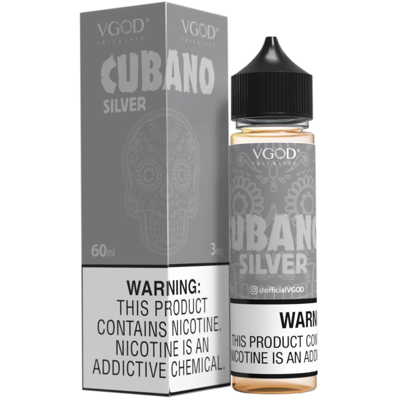 VGOD Cubano Silver 60ml E-Juice 3mg VGOD Cubano Silver 60ml E-Juice 3mg