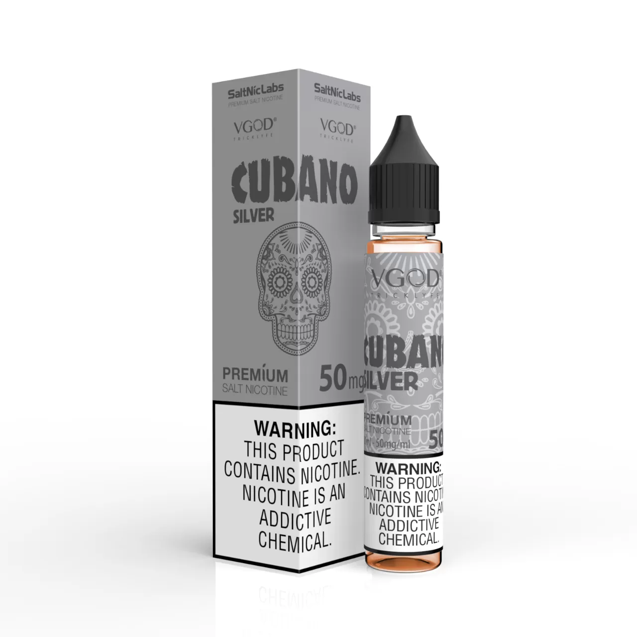 VGOD Cubano Silver SaltNic 30ml Salt E-Juice 50mg VGOD Cubano Silver SaltNic 30ml Salt E-Juice 50mg