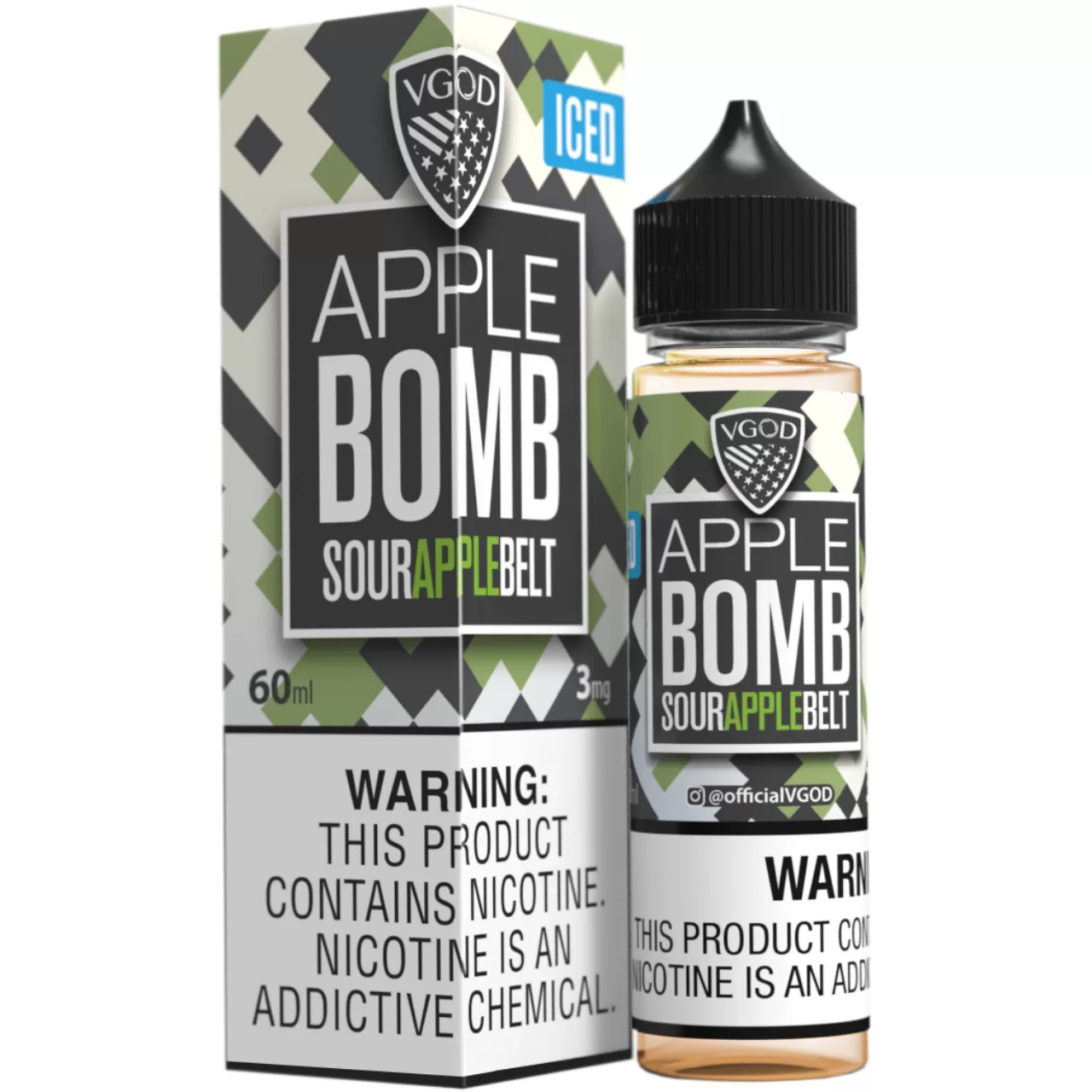 VGOD Iced Apple Bomb 60ml E-Juice 3mg VGOD Iced Apple Bomb 60ml E-Juice 3mg