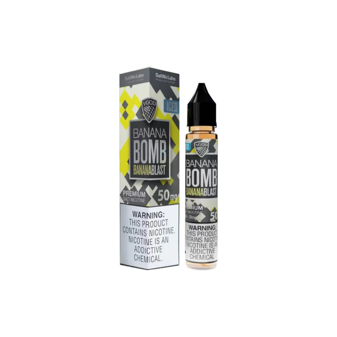 VGOD Iced Banana Bomb SaltNic 30ml Salt E-Juice 50mg VGOD Iced Banana Bomb SaltNic 30ml Salt E-Juice 50mg