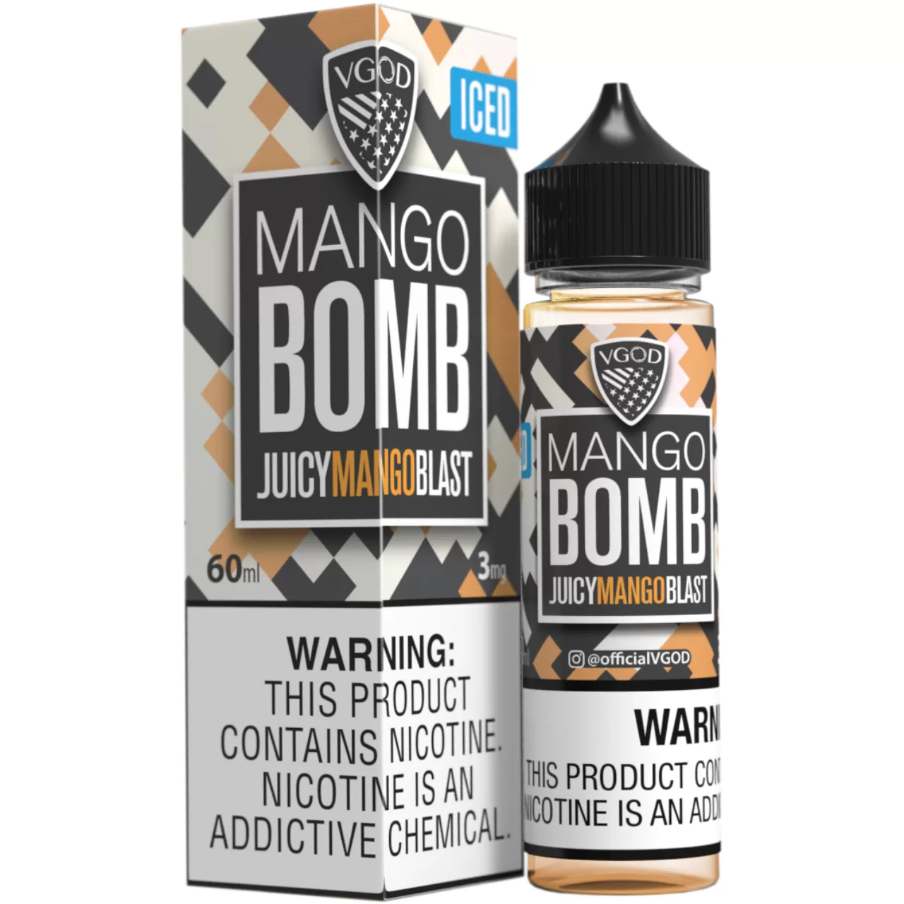 VGOD Iced Mango Bomb 60ml E-Juice 3mg VGOD Iced Mango Bomb 60ml E-Juice 3mg