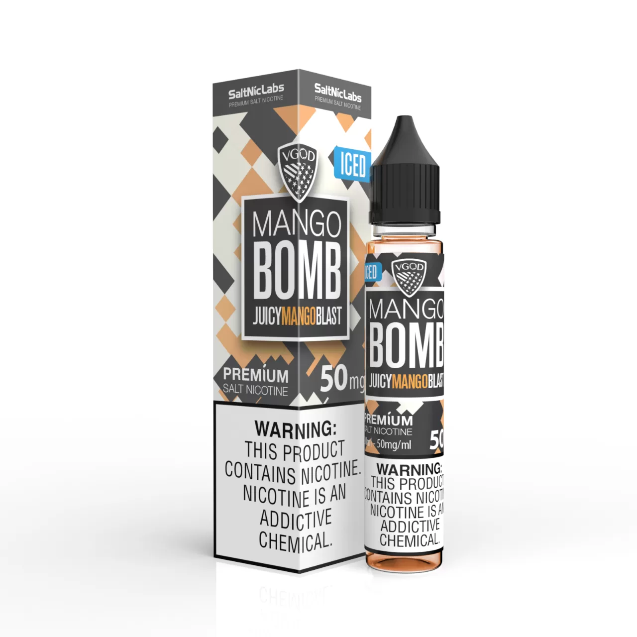 VGOD Iced Mango Bomb SaltNic 30ml Salt E-Juice 50mg VGOD Iced Mango Bomb SaltNic 30ml Salt E-Juice 50mg
