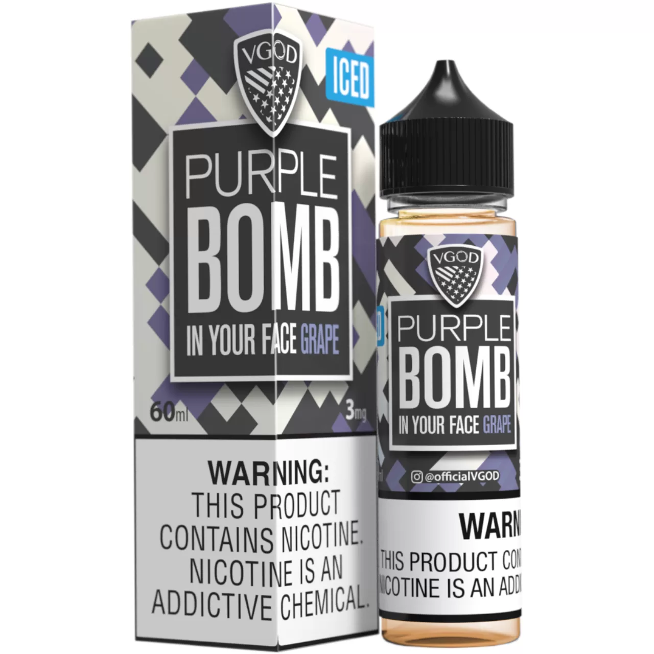 VGOD Iced Purple Bomb 60ml E-Juice 3mg VGOD Iced Purple Bomb 60ml E-Juice 3mg