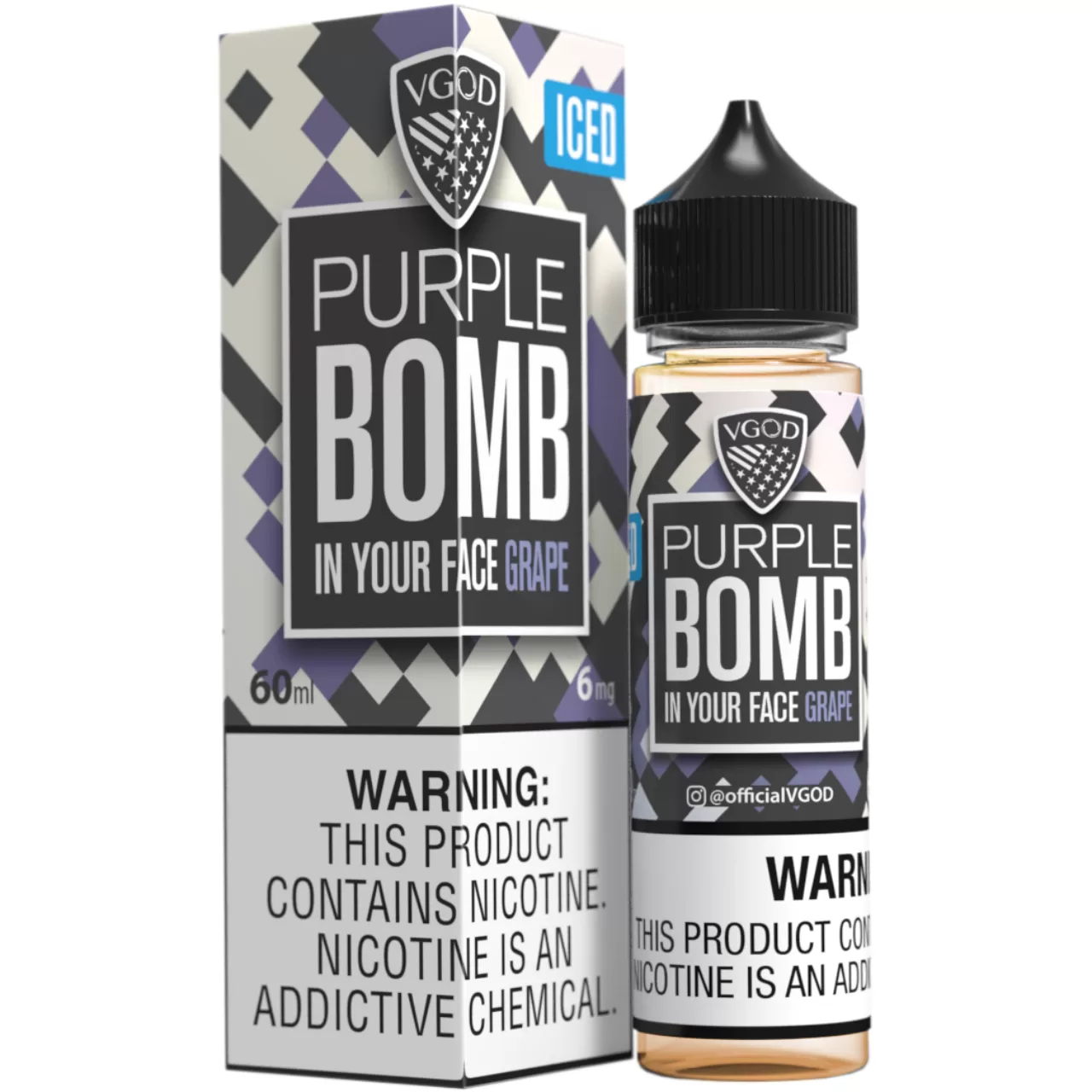 VGOD Iced Purple Bomb 60ml E-Juice 6mg VGOD Iced Purple Bomb 60ml E-Juice 6mg