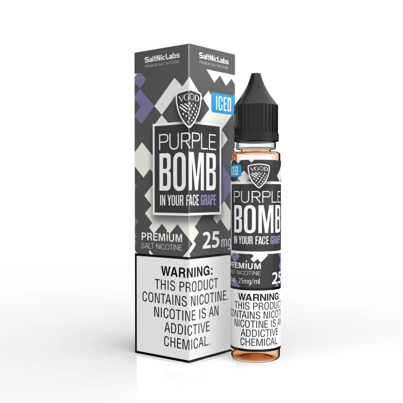 VGOD Iced Purple Bomb SaltNic 30ml Salt E-Juice 25mg