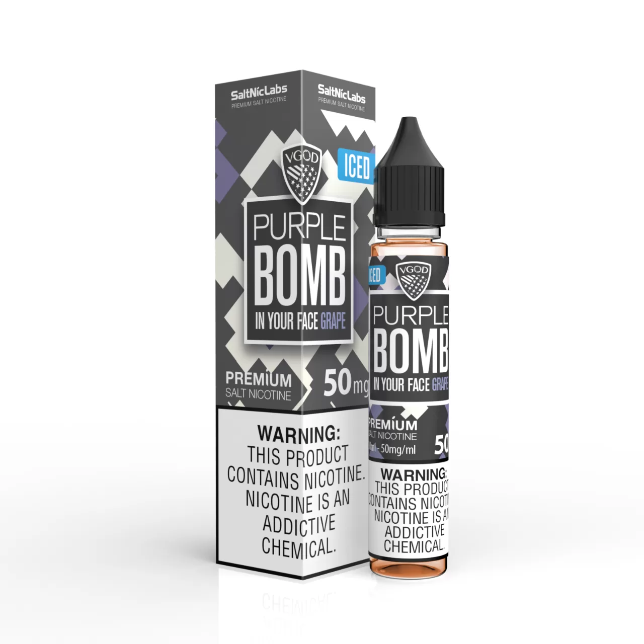 VGOD Iced Purple Bomb SaltNic 30ml Salt E-Juice 50mg VGOD Iced Purple Bomb SaltNic 30ml Salt E-Juice 50mg