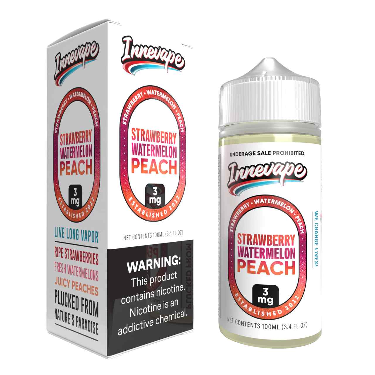 Innevape Strawberry Watermelon Peach 100ml E-Juice