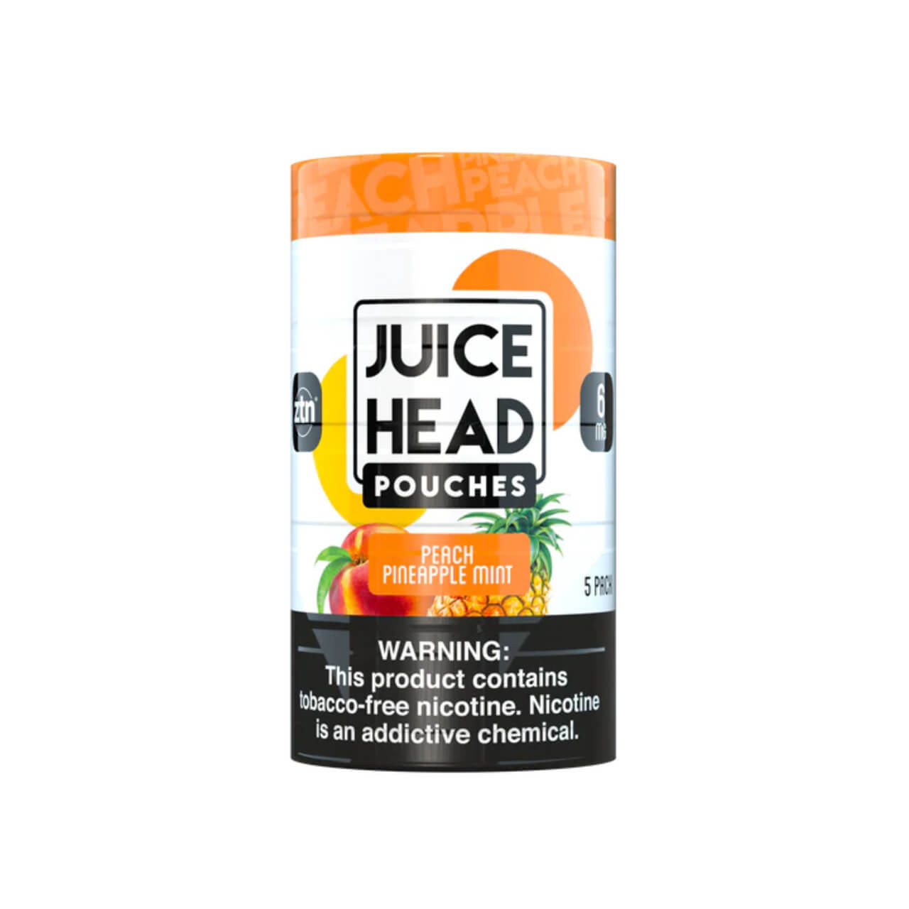Juice Head ZTN Nicotine Pouches 5PK-Watermelon Peach Pineapple Mint Juice Head ZTN Nicotine Pouches 5PK-Watermelon Peach Pineapple Mint