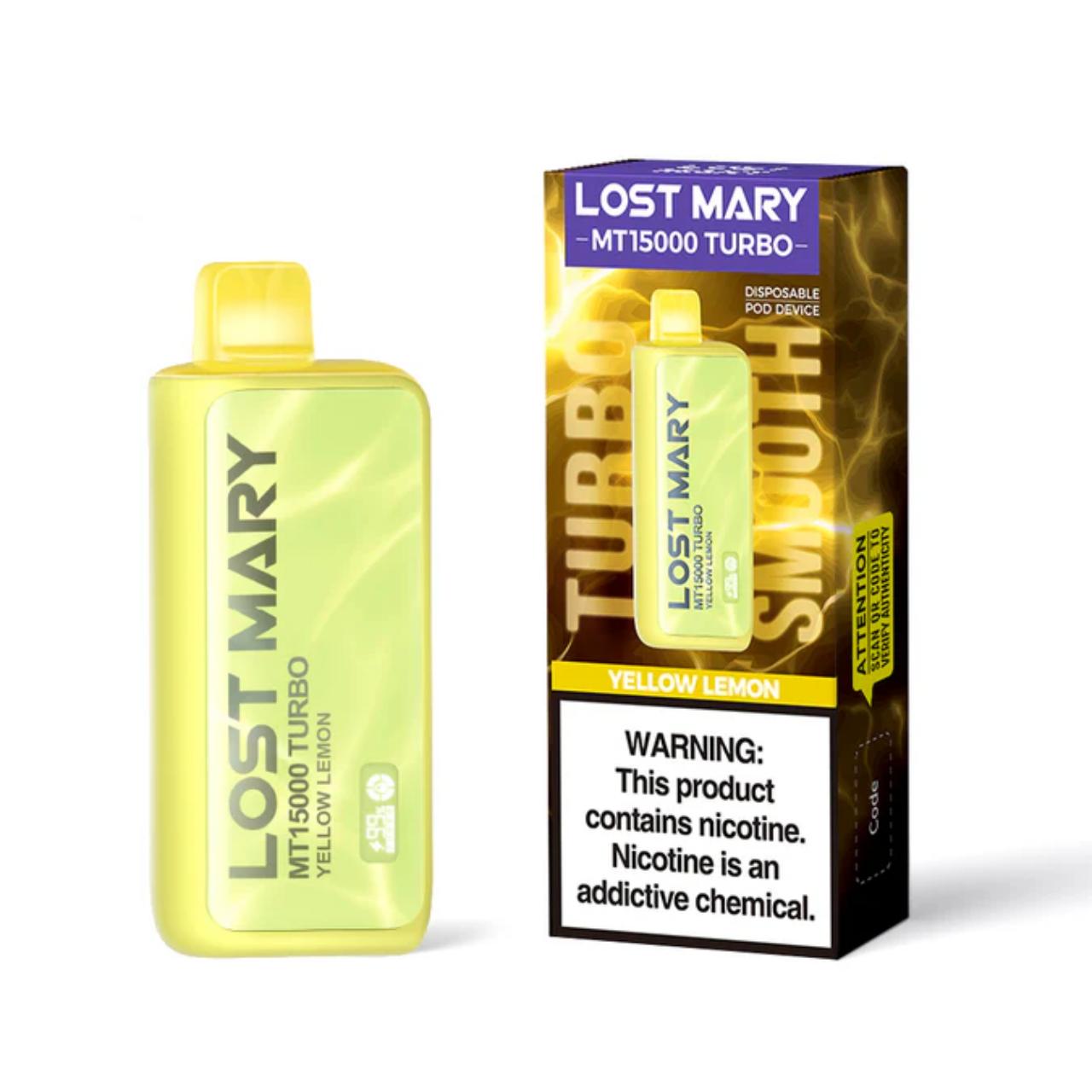 Lost Mary MT 15000 Puff Turbo Disposable Yellow Lemon