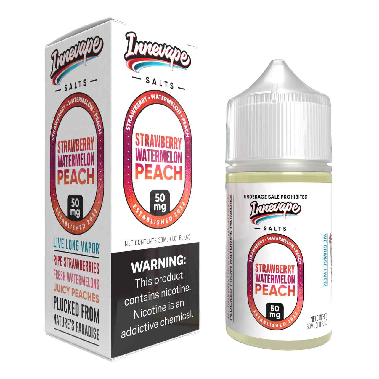 Innevape Strawberry Watermelon Peach Salts 30ml E-Juice Innevape Strawberry Watermelon Peach Salts 30ml E-Juice