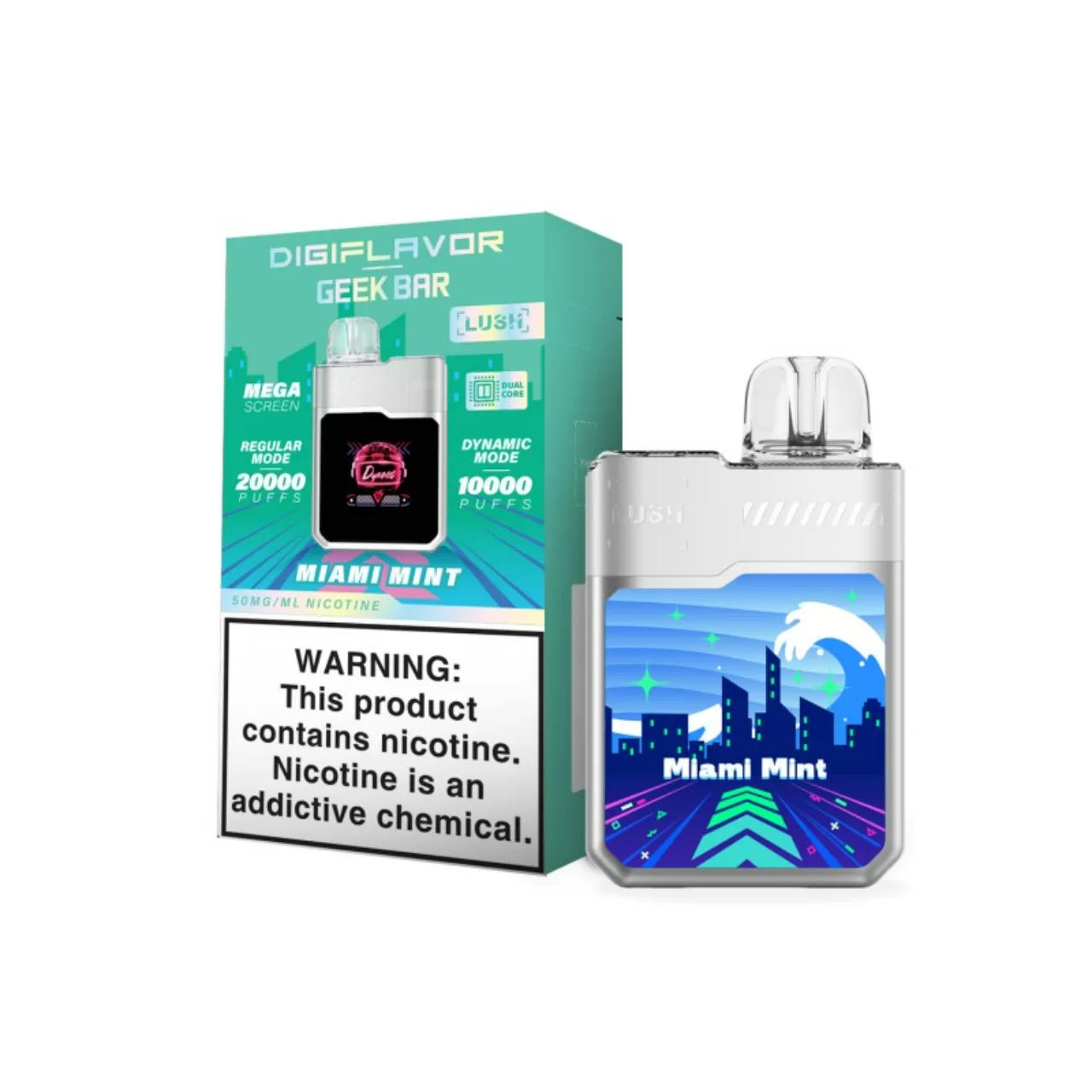 Digi Flavor x Geek Vape Lush 20,000 Puff Disposable Miami Mint Digi Flavor x Geek Vape Lush 20,000 Puff Disposable Miami Mint