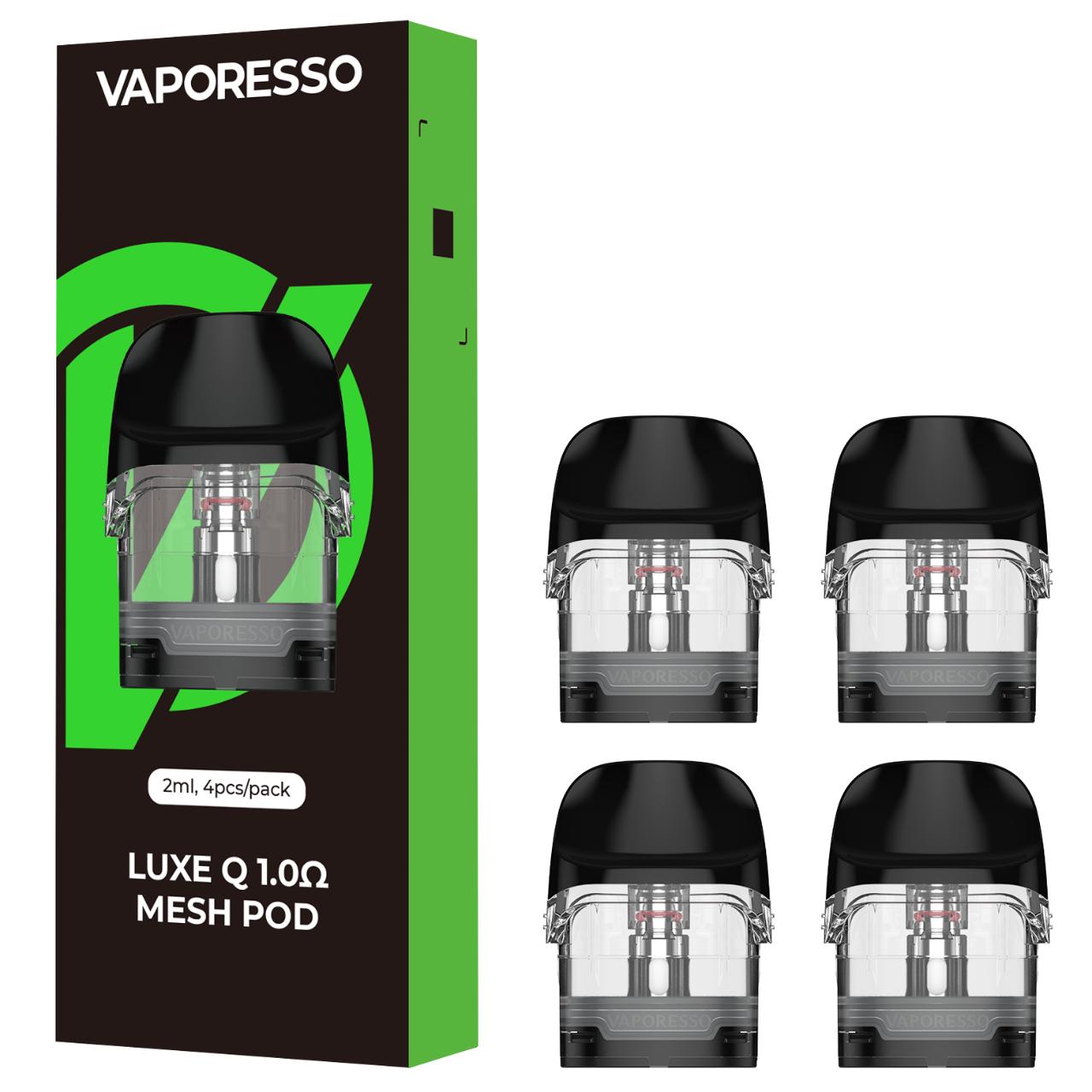 Vaporesso Luxe Q Replacement Pod Cartridge - 4PK 1.0 OHMS - 2ML Vaporesso Luxe Q Replacement Pod Cartridge - 4PK 1.0 OHMS - 2ML