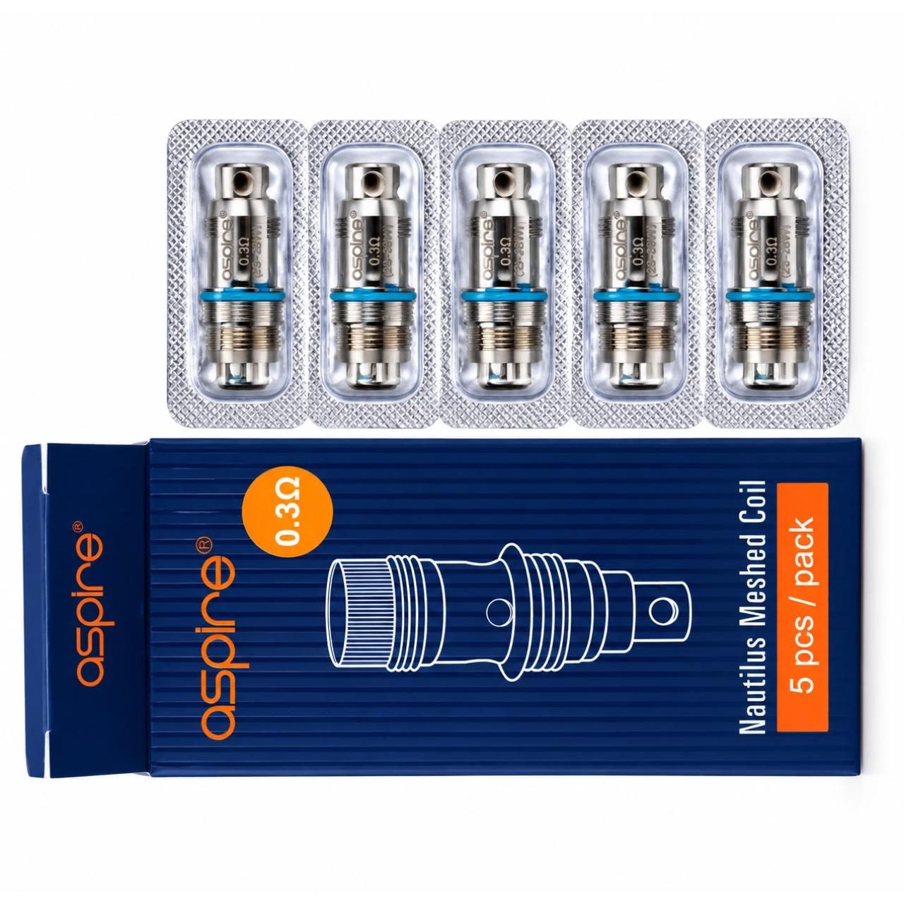 Aspire Nautilus BVC Replacement Coil - 5PK 0.3 OHM MESH